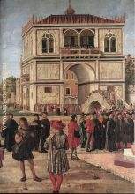 Vittore Carpaccio The Ambassadors Return to the English Court detail 1 