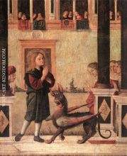 Vittore Carpaccio The Daughter of of Emperor Gordian is Exorcised by St Triphun detail 