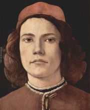 Sandro Botticelli Portrait of a Young Man detail