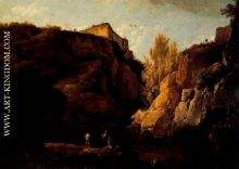 Landscape with broken rocks