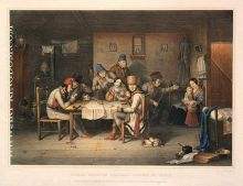 French Canadian Habitants Playing at Cards