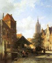 Figures In A Street In Delft