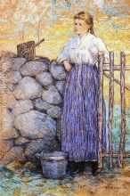 Girl Standing by a Gate