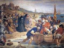 The Embarkation of the Pilgrim Fathers for New England