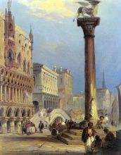 A View Of St Mark s Column And The Doge s Palace Venice