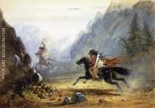 Snake Indian Pursuing a Crow Horse Thief