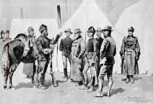 At the Mouth of Rapid Creek General Carr Receiving the Report of a Scout