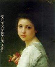 Portrait of a young girl with cherries