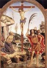 The Crucifixion With Sts Jerome And Christopher