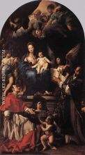 Madonna and Child Enthroned with Angels and Saints