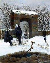 Graveyard Under Snow