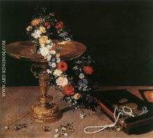 Still Life with Garland of Flowers and Golden Tazza