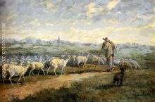 Landscape With A Flock Of Sheep