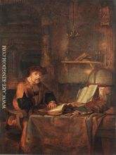 Scholar with his Books