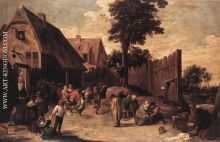 The Younger Peasants Dancing Outside An Inn