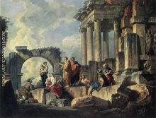 Apostle Paul Preaching On The Ruins