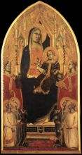 Madonna and Child Enthroned with Angels and Saints