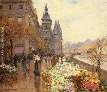 A Flower Market Along The Seine