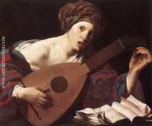 Woman Playing The Lute