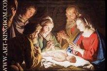 The Adoration of the Shepherds by Matthias Stomer