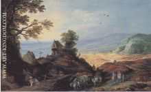 Landscape with a chapel on a hill