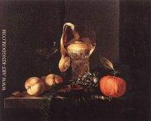 Still Life with Silver Bowl, Glasses, and Fruit