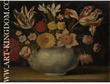 STILL LIFE OF FLOWERS IN A PORCELAIN VASE