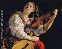 Young Woman Playing a Violin