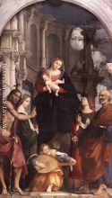 Madonna And Child Enthroned With Saints