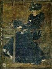 Seated Woman in Blue