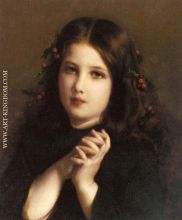 A Young Girl with Holly Berries in her Hair