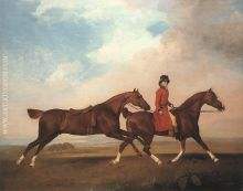 William Anderson with Two Saddle horses