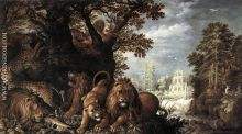 Landscape with Wild Animals