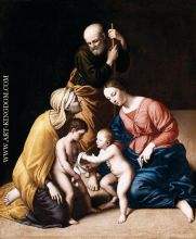 Holy Family with the Infant St.John the Baptist and St.Elizabeth-SASSOFERRATO