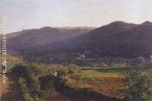 Mountain landscape with vineyard