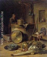 Peasant Interior with Woman at a Well