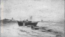 Coast Scene with Fishing Boats