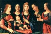 Mary and Child with Sts Mary Magdalene and Catherine